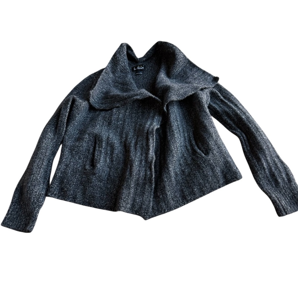 The Kooples Sport Women’s Charcoal‎ Knit Open Front Cardigan Size XS Merino Wool